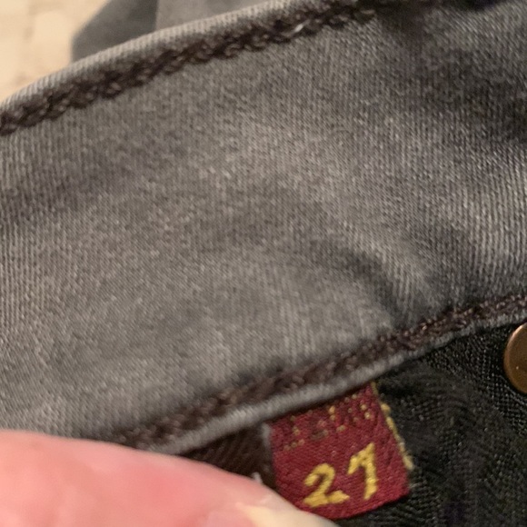 7 For All Mankind Gwenevere Skinny Jeans Steel Grey Size 27 - Picture 7 of 11